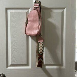 Crossbody mini backpack faux leather